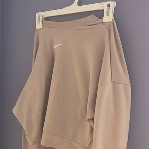 Dusty pink cropped nike sweatshirt